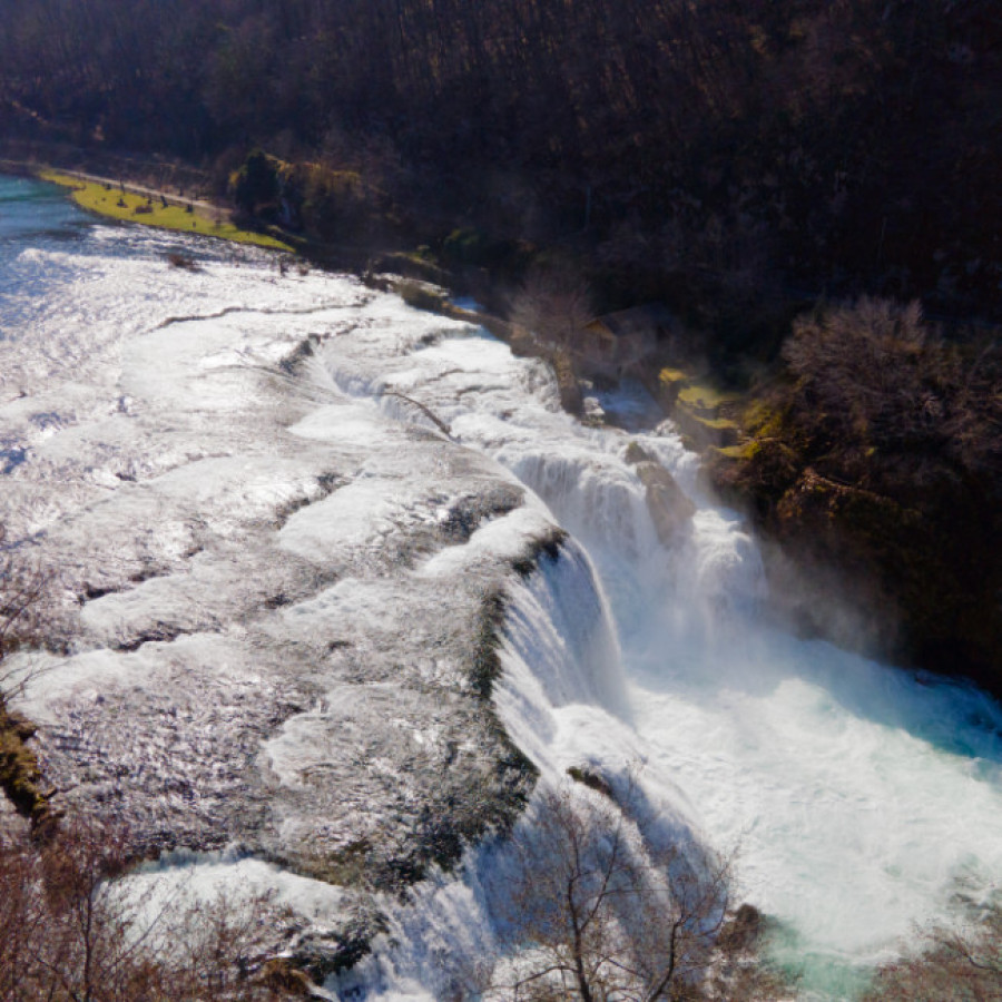 "Štrbački Buk" Waterfall In Winter