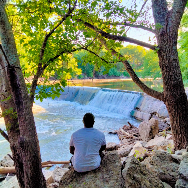 Cottonwood Falls, Kansas - Cottonwood River Dam Falls